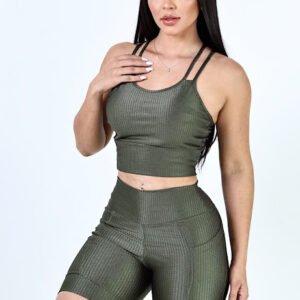 Shorts Fitness Aruba com Bolsos – Poliamida Premium